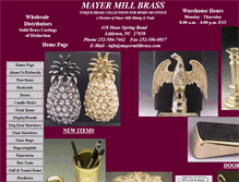 Tablet Screenshot of mayermillbrass.com